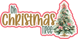 Oh Christmas Tree - Scrapbook Page Layered Overlay Kit - 8.5 x 11