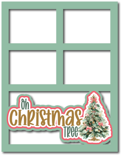 Oh Christmas Tree - Scrapbook Page Layered Overlay Kit - 8.5 x 11