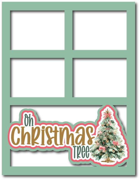 Oh Christmas Tree - Scrapbook Page Layered Overlay Kit - 8.5 x 11
