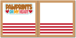 Pawprints on My Heart - Scrapbook Double Page Kit