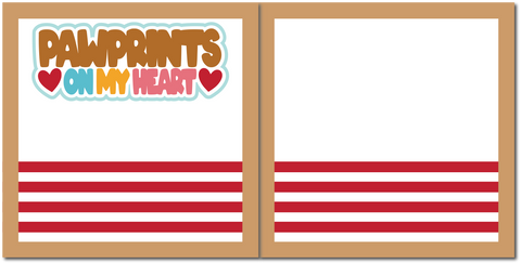 Pawprints on My Heart - Scrapbook Double Page Kit