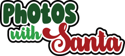 Photos with Santa - Scrapbook Page Title Die Cut