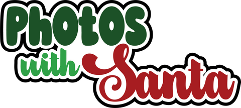 Photos with Santa - Scrapbook Page Title Die Cut