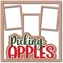 Picking Apples - 3  Frames - Scrapbook Page Layered Overlay Kit