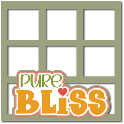 Pure Bliss - 6 Square Frames - Scrapbook Page Layered Overlay Kit