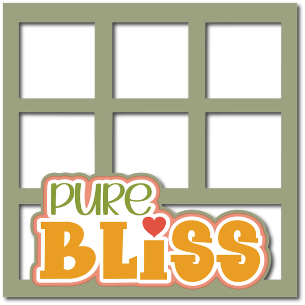 Pure Bliss - 6 Square Frames - Scrapbook Page Layered Overlay Kit