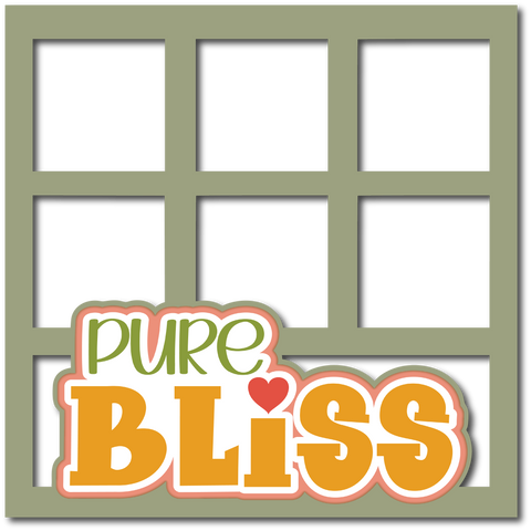 Pure Bliss - 6 Square Frames - Scrapbook Page Layered Overlay Kit