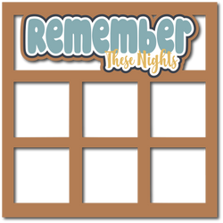 Remember These Nights - 6 Frames - Scrapbook Page Layered Overlay Kit