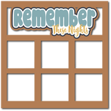 Remember These Nights - 6 Frames - Scrapbook Page Layered Overlay Kit