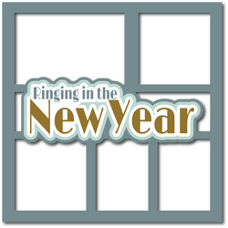 Ringing in the New Year - 5 Frames - Scrapbook Page Layered Overlay Kit