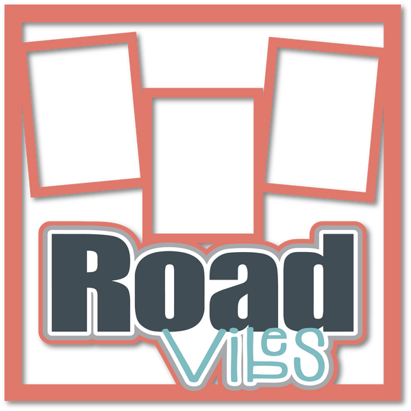 Road Vibes - 3 Frames - Scrapbook Page Layered Overlay Kit