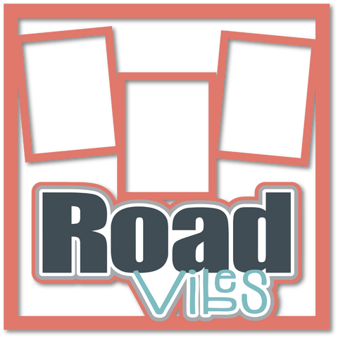 Road Vibes - 3 Frames - Scrapbook Page Layered Overlay Kit