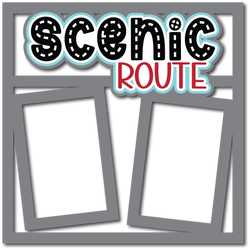 Scenic Route - 2 Frames - Scrapbook Page Layered Overlay Kit