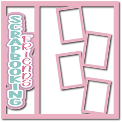 Scrapbooking Friends - 4 Frames - Scrapbook Page Layered Overlay Kit