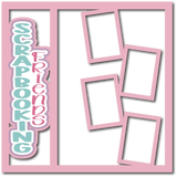 Scrapbooking Friends - 4 Frames - Scrapbook Page Layered Overlay Kit