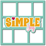 Simple Joy - 6 Frames - Scrapbook Page Layered Overlay Kit