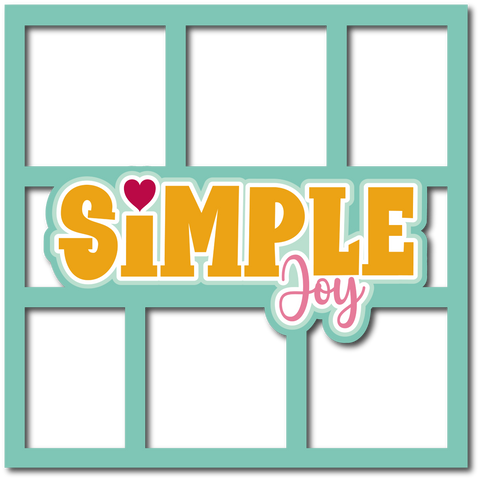Simple Joy - 6 Frames - Scrapbook Page Layered Overlay Kit