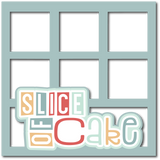 Slice of Cake - 6 Square Frames - Scrapbook Page Layered Overlay Kit