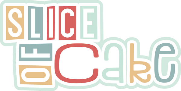 Slice of Cake - Scrapbook Page Title Sticker
