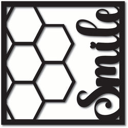 Smile - Hexagon - Scrapbook Overlay - Digital Cut File - SVG - INSTANT DOWNLOAD