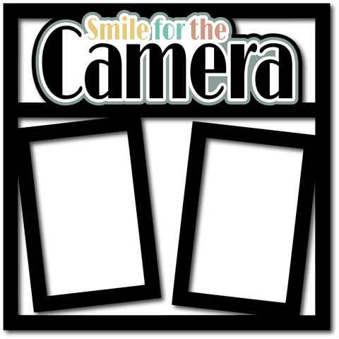 Smile for the Camera - 2 Frames - Scrapbook Page Layered Overlay Kit