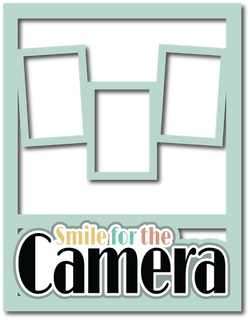 Smile for the Camera - 3 Frames - Scrapbook Page Layered Overlay Kit - 8.5 x 11