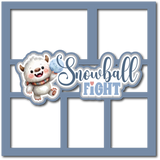 Snowball Fight - 5 Frames - Scrapbook Page Layered Overlay Kit