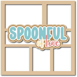 Spoonful of Love - 5 Frames - Scrapbook Page Layered Overlay Kit
