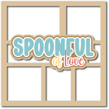 Spoonful of Love - 5 Frames - Scrapbook Page Layered Overlay Kit