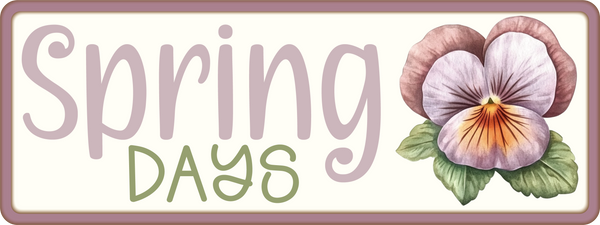 Spring Days - Scrapbook Page Title Die Cut