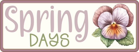 Spring Days - Scrapbook Page Title Die Cut