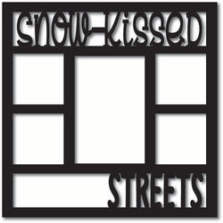 Snow - Kissed Streets - 5 Frames - Scrapbook Overlay - Digital Cut File - SVG - INSTANT DOWNLOAD