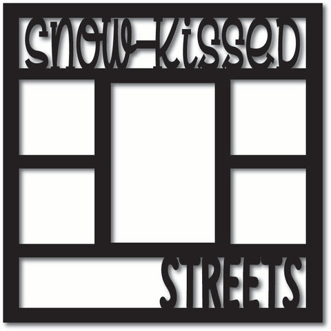 Snow - Kissed Streets - 5 Frames - Scrapbook Overlay - Digital Cut File - SVG - INSTANT DOWNLOAD