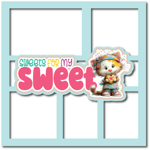 Sweets for My Sweet - 5 Frames - Scrapbook Page Layered Overlay Kit