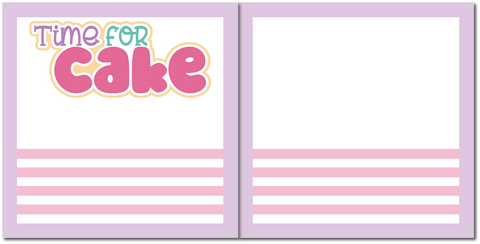 Time for Cake - Scrapbook Double Page Kit