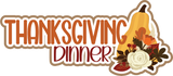 Thanksgiving Dinner - 5 Frames - Scrapbook Page Layered Overlay Kit