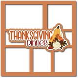 Thanksgiving Dinner - 5 Frames - Scrapbook Page Layered Overlay Kit