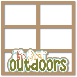 The Great Outdoors - 4 Frames - Scrapbook Page Layered Overlay Kit
