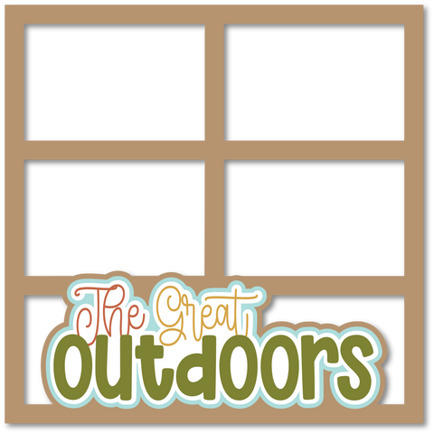 The Great Outdoors - 4 Frames - Scrapbook Page Layered Overlay Kit