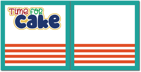 Time for Cake - Boy - Scrapbook Double Page Kit