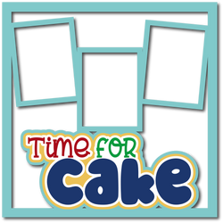 Time for Cake - 3 Frames - Scrapbook Page Layered Overlay Kit
