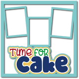 Time for Cake - 3 Frames - Scrapbook Page Layered Overlay Kit
