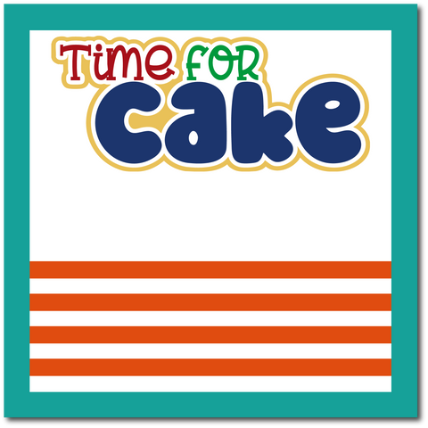Time for Cake - Boy - Scrapbook Single Page Kit