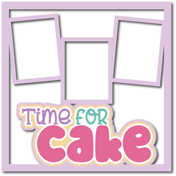 Time for Cake - 3 Frames - Scrapbook Page Layered Overlay Kit