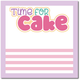 Time for Cake - Girl - Scrapbook Single Page Kit
