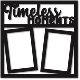 Timeless Moments - 2 Frames - Scrapbook Page Overlay - Choose a Color