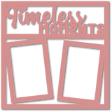 Timeless Moments - 2 Frames - Scrapbook Page Overlay - Choose a Color