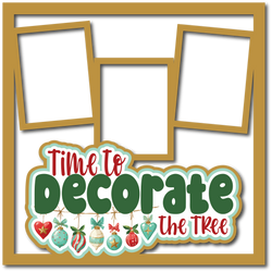 Time to Decorate the Tree - 3 Frames - Scrapbook Page Layered Overlay Kit