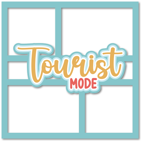 Tourist Mode - 4 Frames - Scrapbook Page Layered Overlay Kit