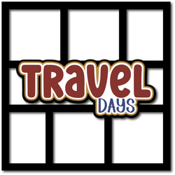 Travel Days - 6 Frames - Scrapbook Page Layered Overlay Kit